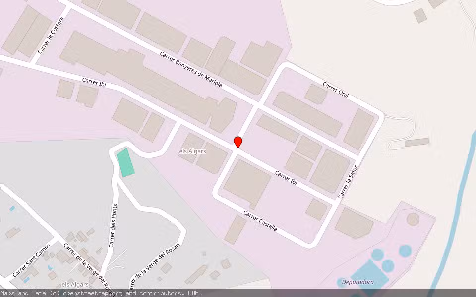 Mapa de Subasta Inmueble (Nave industrial) en Cocentaina, Alicante/Alacant