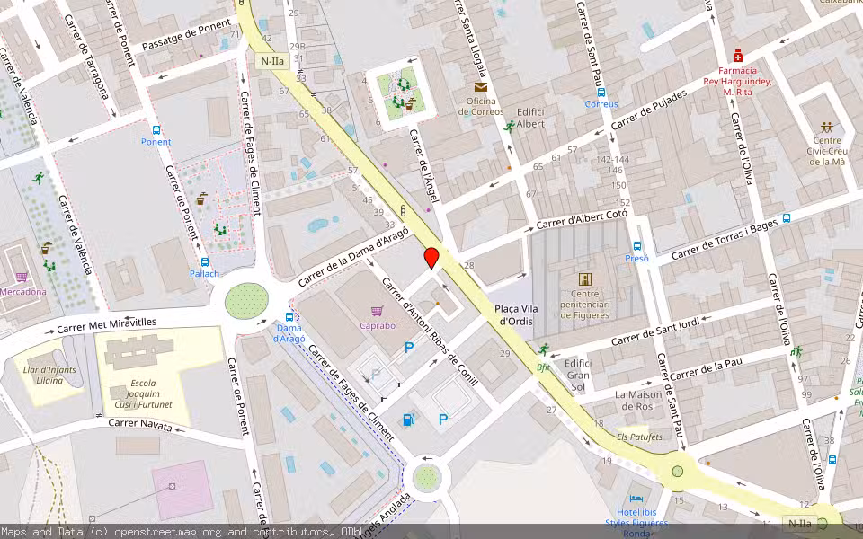 Mapa de Subasta Inmueble (Garaje) en Figueres, Girona