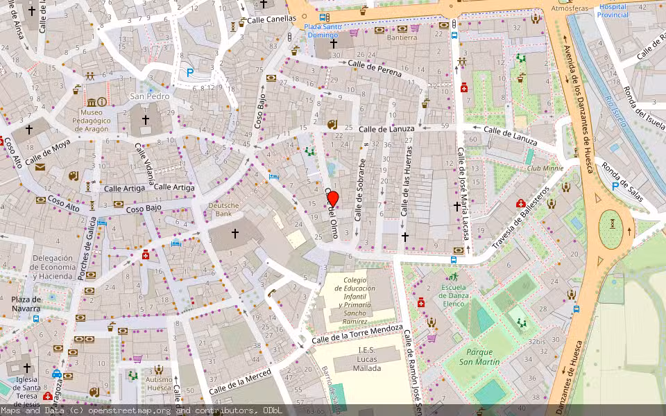 Mapa de Subasta Inmueble (Garaje) en Huesca