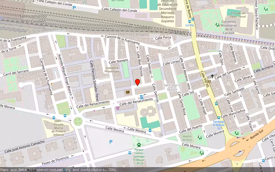 Mapa de Subasta Inmueble (Vivienda) en Murcia