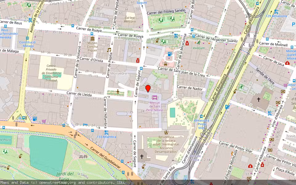 Mapa de Subasta Inmueble (Vivienda) en Valencia, Valencia/València