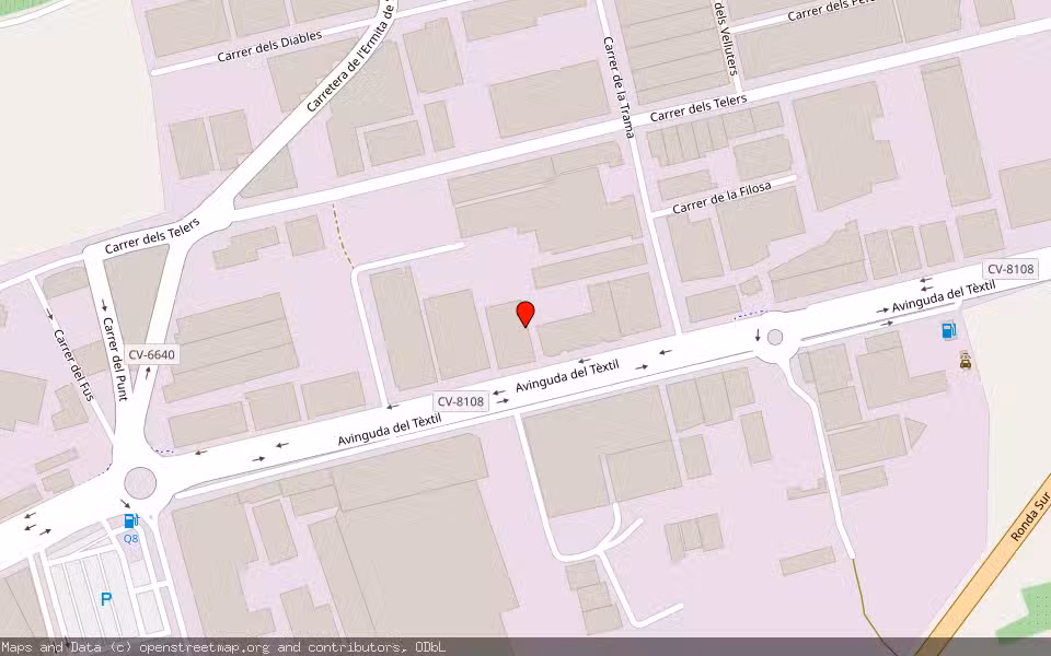 Mapa de Subasta Inmueble (Nave industrial) en Ontinyent, Valencia/València