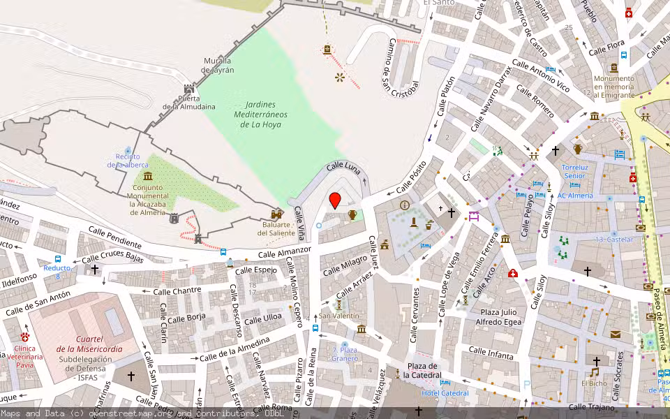Mapa de Subasta Inmueble (Vivienda) en Almeria, Almería