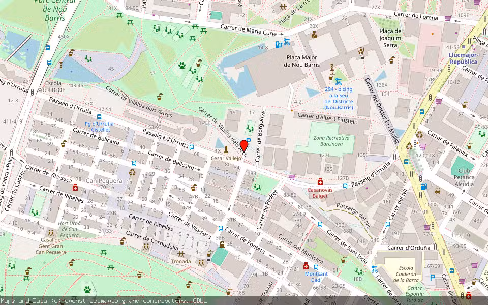 Mapa de Subasta Inmueble (Garaje) en Barcelona