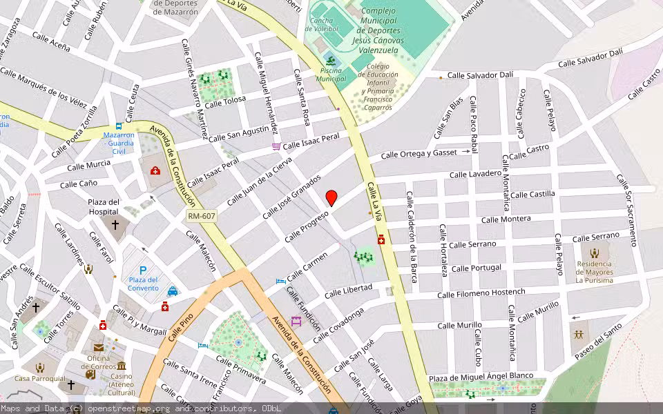 Mapa de Subasta Inmueble (Local comercial) en Mazarron, Murcia