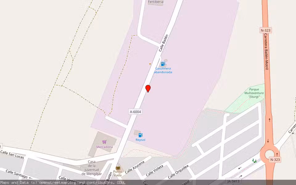 Mapa de Subasta Inmueble (Solar) en Mengíbar, Jaén