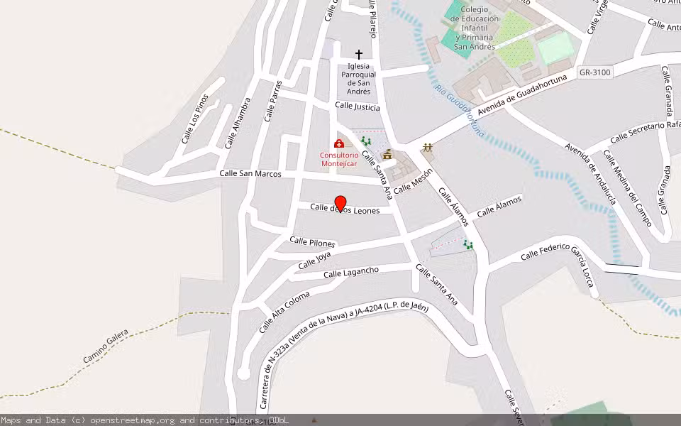Mapa de Subasta Inmueble (Vivienda) en Montejicar, Granada