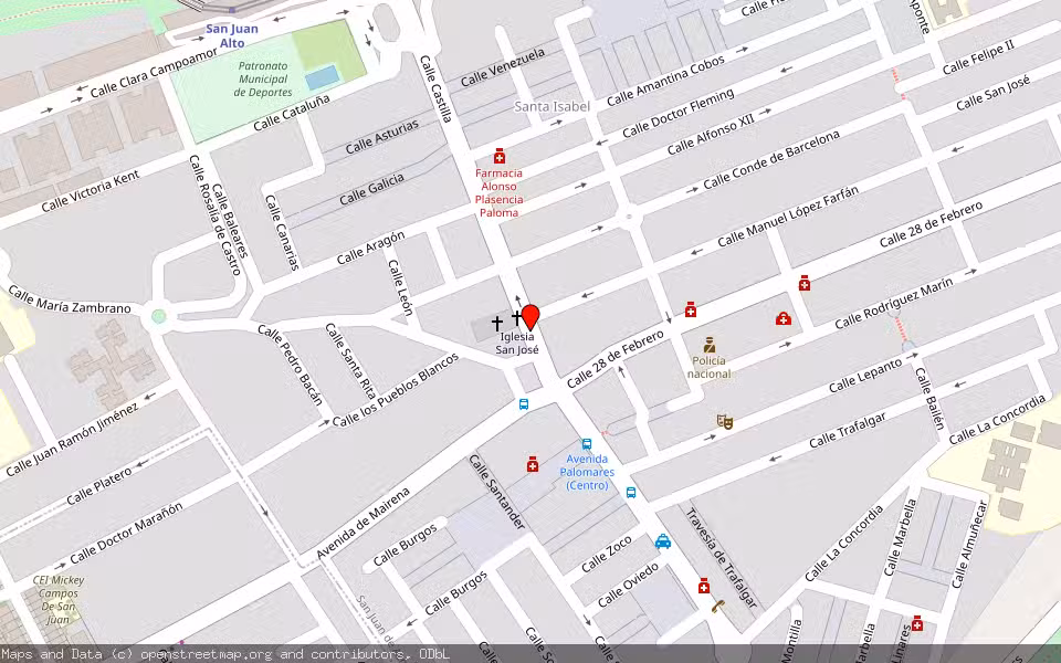 Mapa de Subasta Inmueble (Local comercial) en San Juan De Aznalfarache, Sevilla
