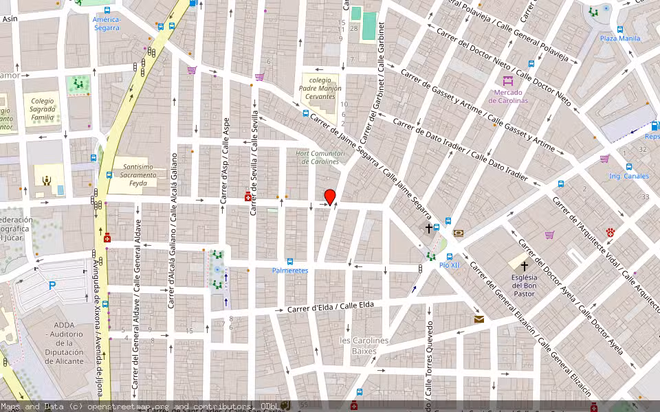 Mapa de Subasta Inmueble (Vivienda) en Gandía, Valencia/València