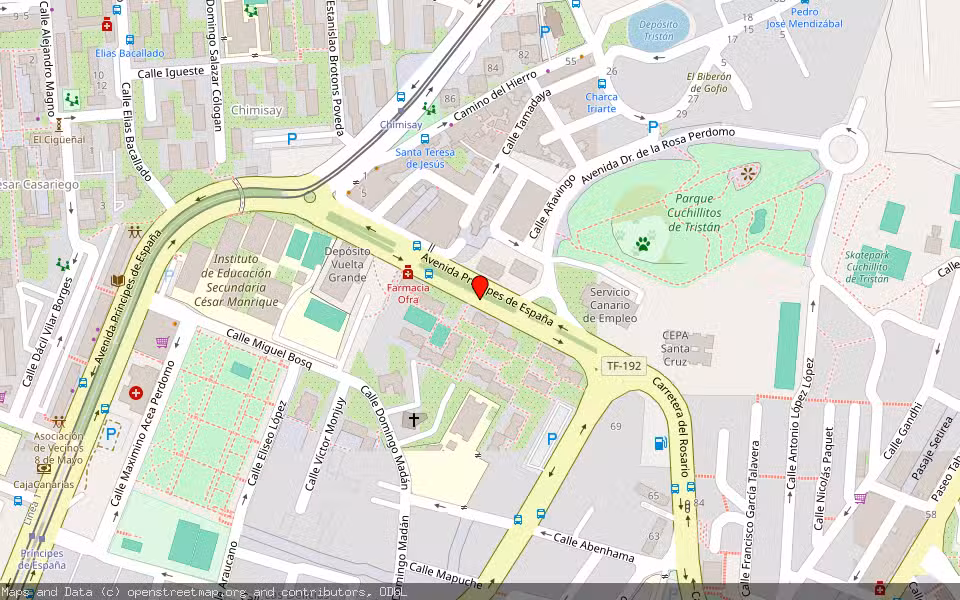 Mapa de Subasta Inmueble (Vivienda) en Santa Cruz De Tenerife