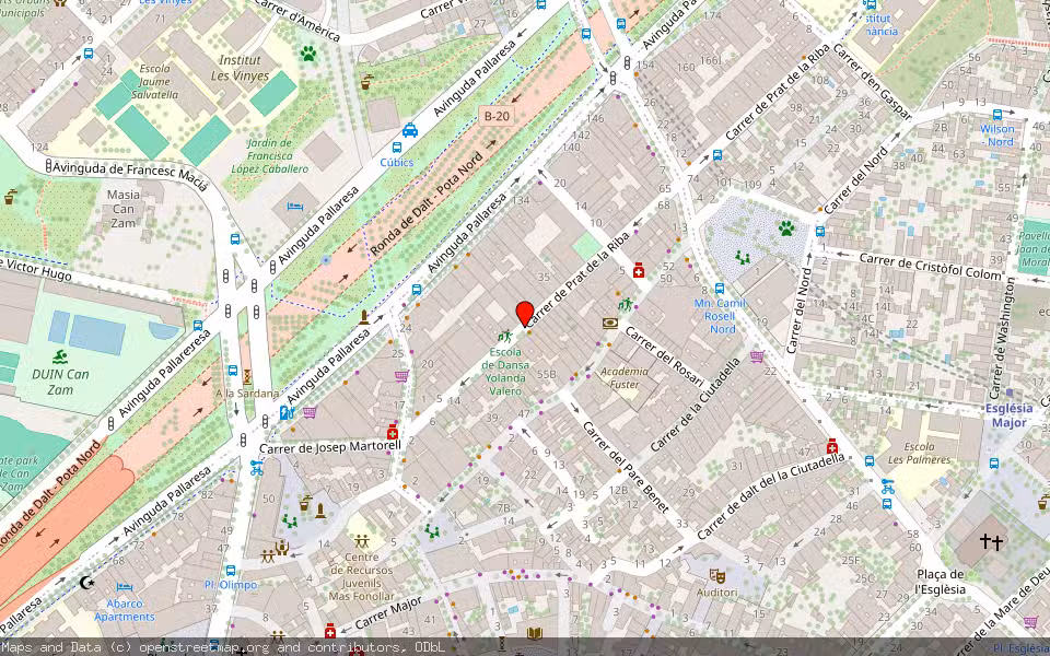 Mapa de Subasta Inmueble (Vivienda) en Santa Coloma De Gramenet, Barcelona