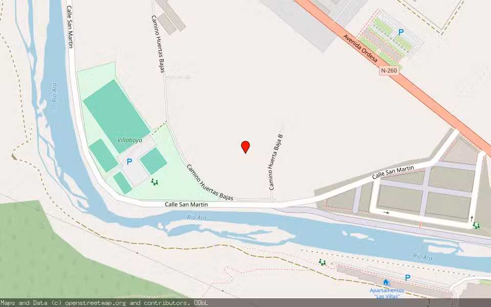 Mapa de Subasta Inmueble (Vivienda) en Boltaña, Huesca