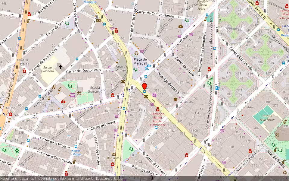 Mapa de Subasta Inmueble (Local comercial) en Barcelona