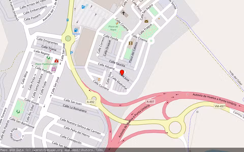 Mapa de Subasta Inmueble (Vivienda) en Aljaraque, Huelva