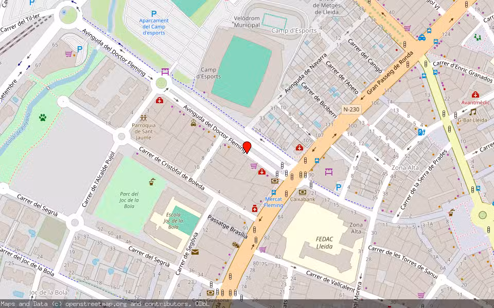 Mapa de Subasta Inmueble (Vivienda) en Lleida