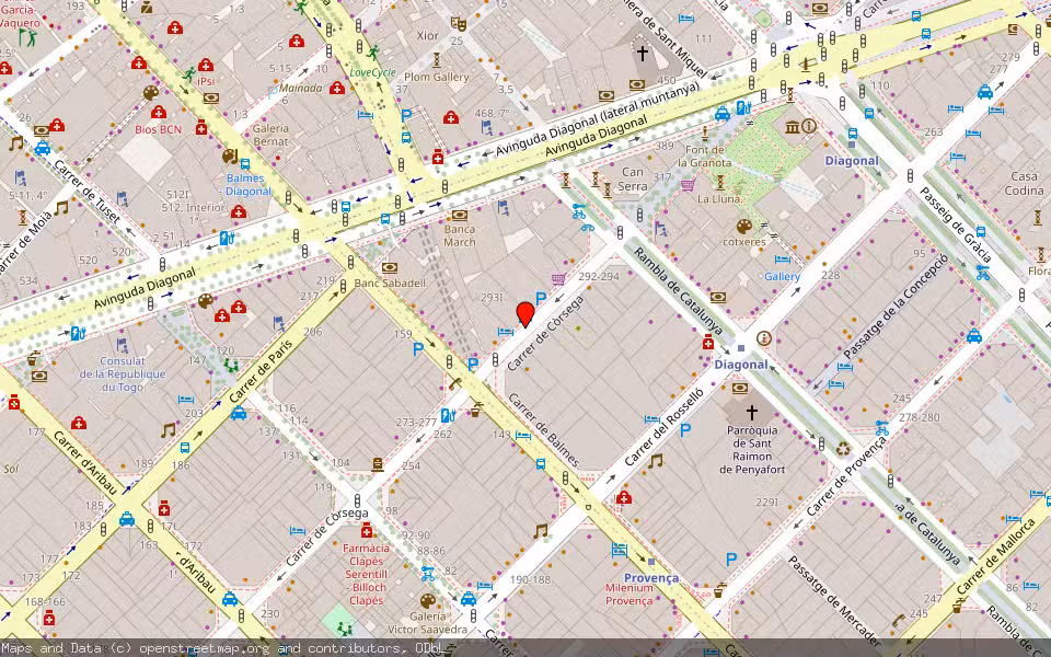 Mapa de Subasta Inmueble (Vivienda) en Barcelona