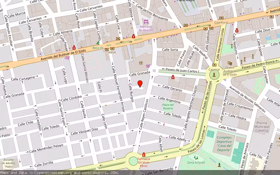 Mapa de Subasta Inmueble (Vivienda) en El Ejido, Almería