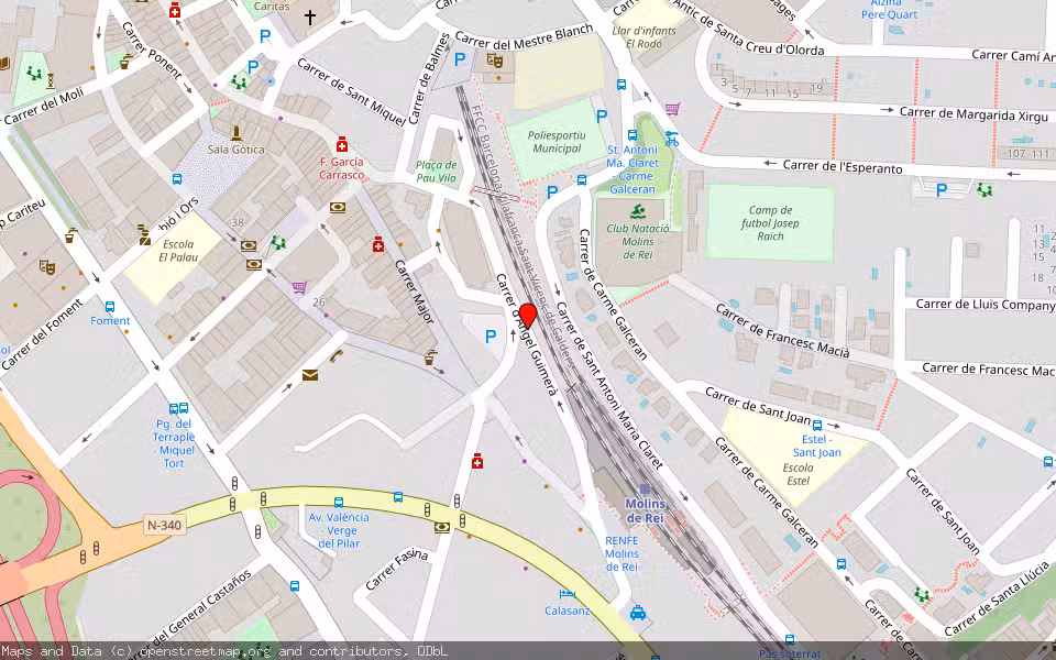 Mapa de Subasta Inmueble (Otros) en Molins De Rei, Barcelona