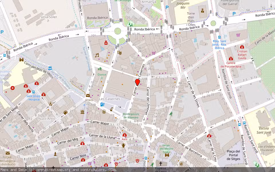 Mapa de Subasta Inmueble (Local comercial) en Vilanova I La Geltrú, Barcelona