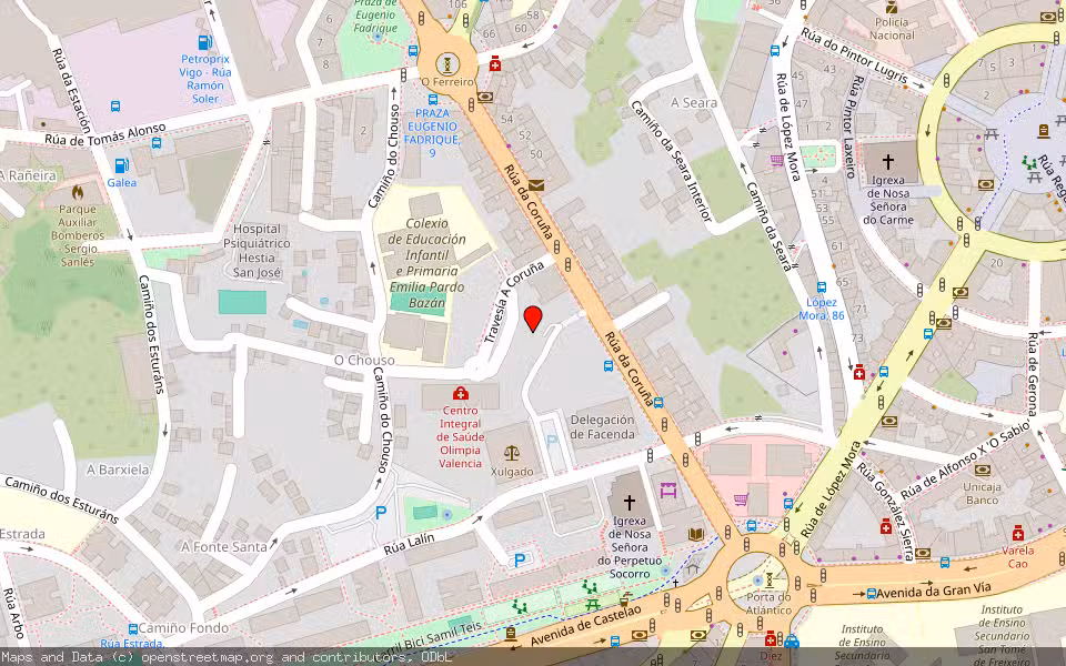 Mapa de Subasta Inmueble (Vivienda) en Vigo, Pontevedra