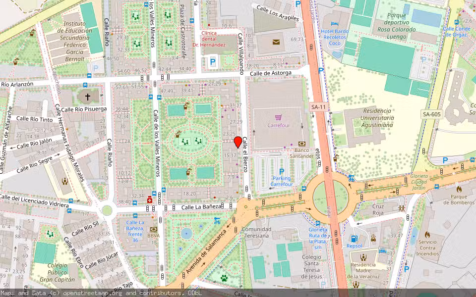 Mapa de Subasta Inmueble (Vivienda) en Salamanca