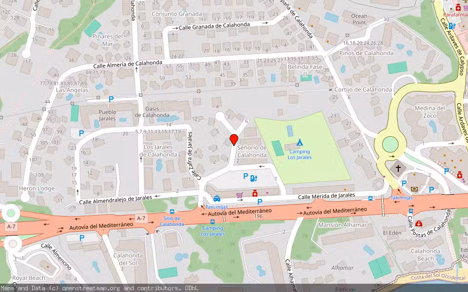 Mapa de Subasta Inmueble (Vivienda) en Mijas, Málaga