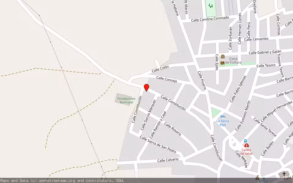 Mapa de Subasta Inmueble (Vivienda) en Aliseda, Cáceres