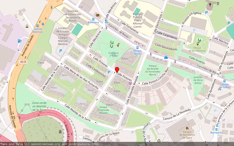 Mapa de Subasta Inmueble (Trastero) en Gijon, Asturias