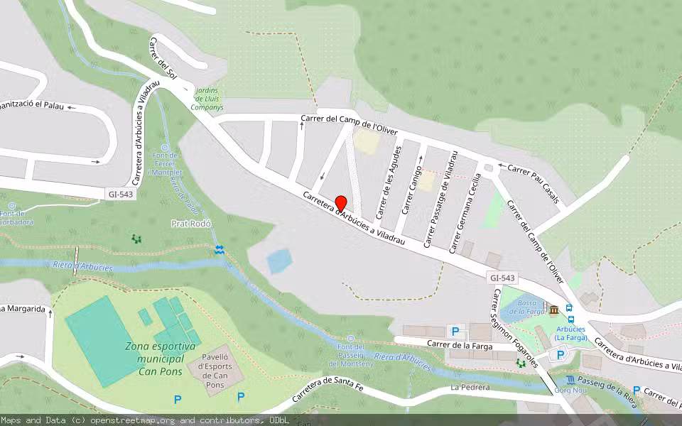 Mapa de Subasta Inmueble (Otros) en Arbucies, Girona