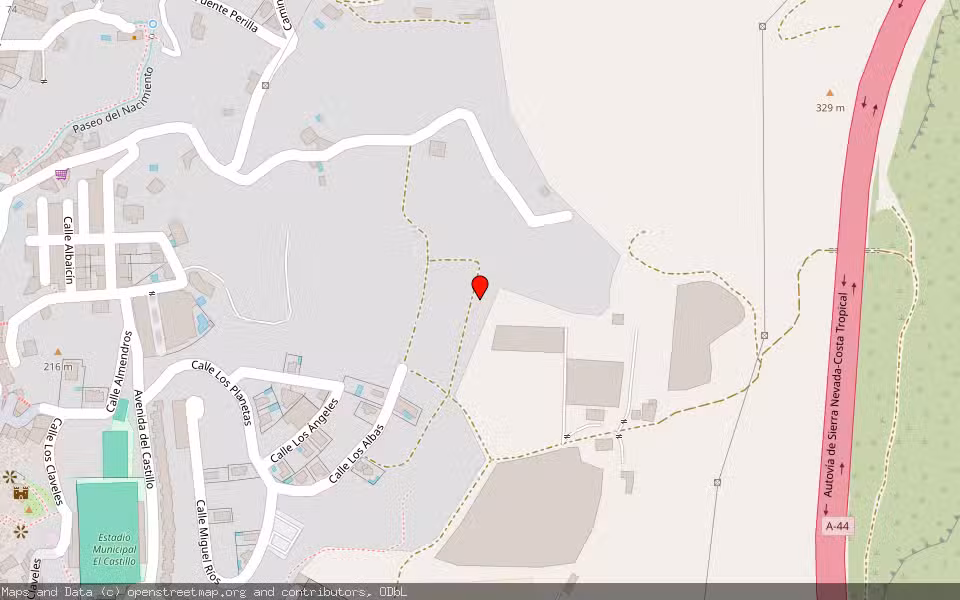 Mapa de Subasta Inmueble (Solar) en Velez De Benaudalla, Granada