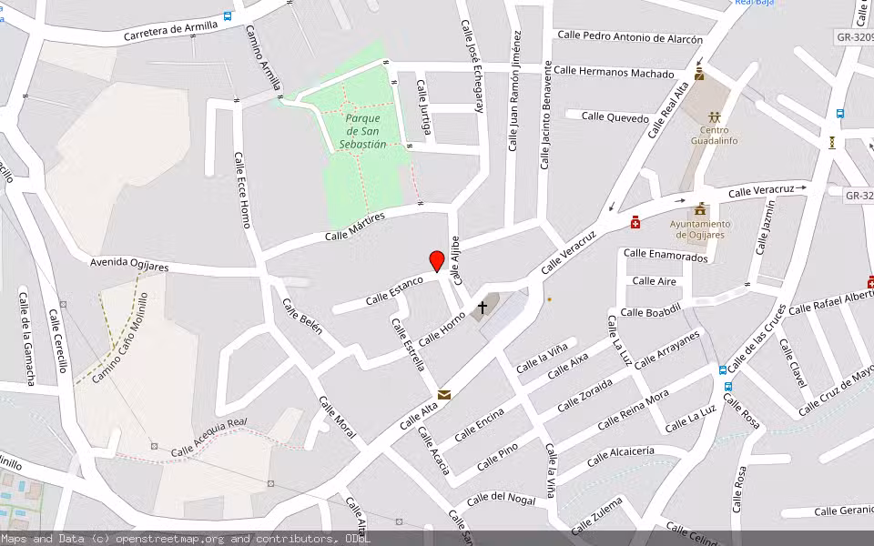 Mapa de Subasta Inmueble (Vivienda) en Ogijares, Granada