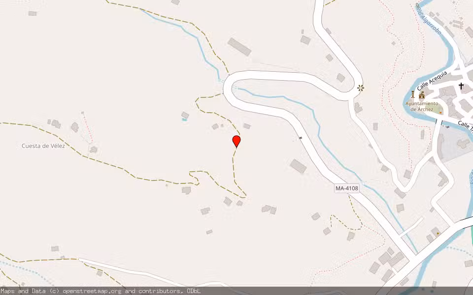 Mapa de Subasta Inmueble (Finca rústica) en Vélez Málaga, Málaga