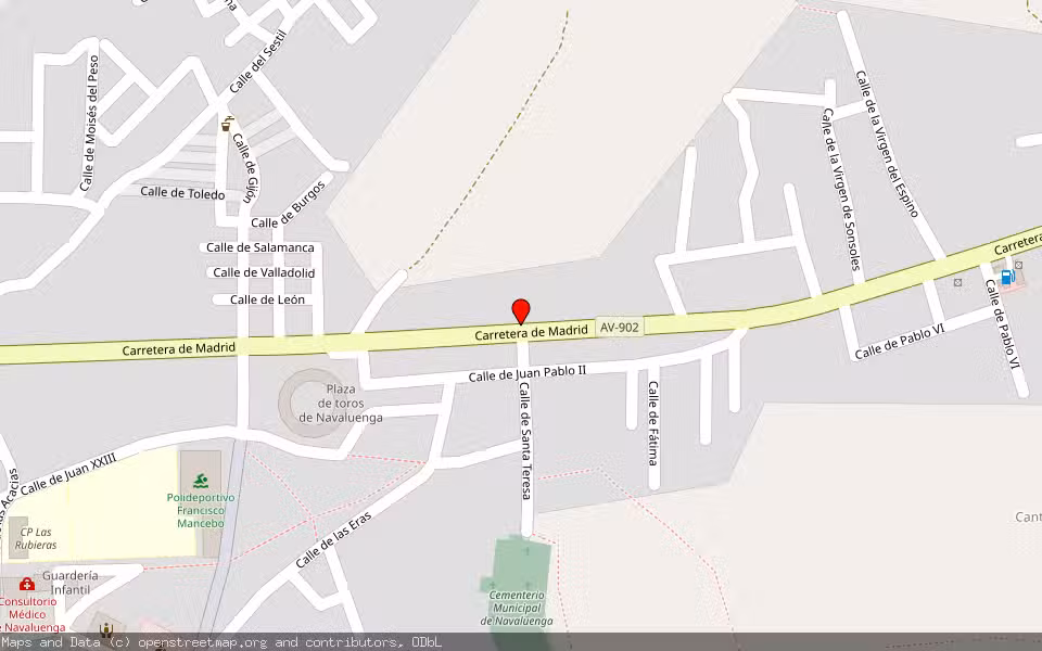 Mapa de Subasta Inmueble (Garaje) en Navaluenga, Ávila