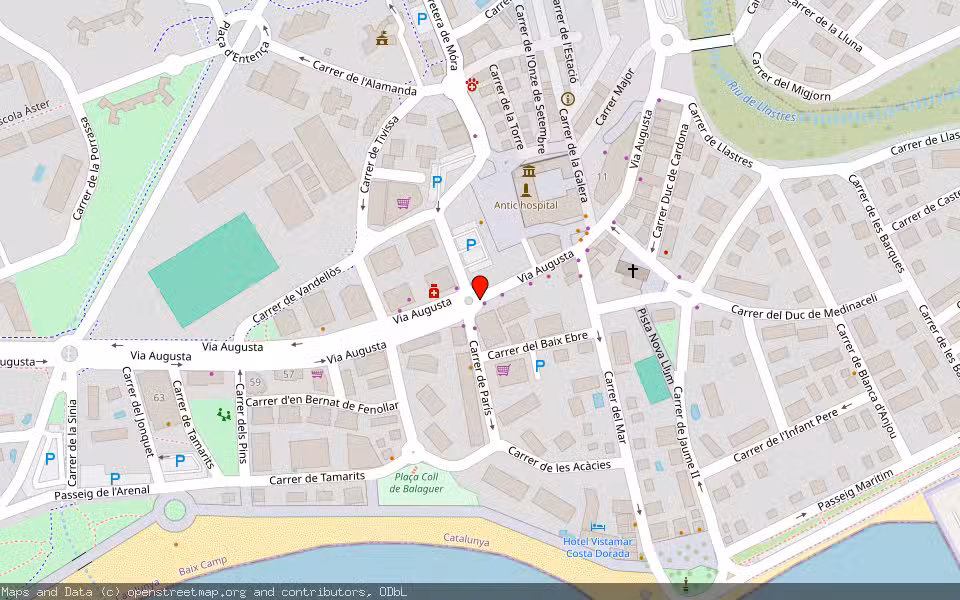 Mapa de Subasta Inmueble (Local comercial) en Vandellos I L'hospitalet De L'infant, Tarragona