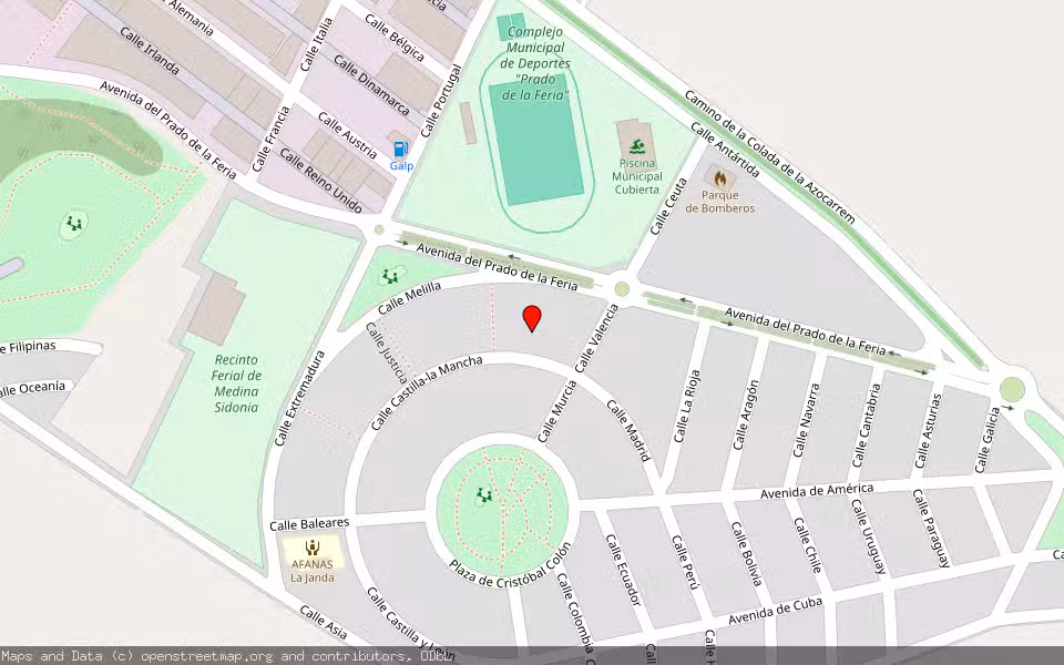 Mapa de Subasta Inmueble (Vivienda) en Medina Sidonia, Cádiz