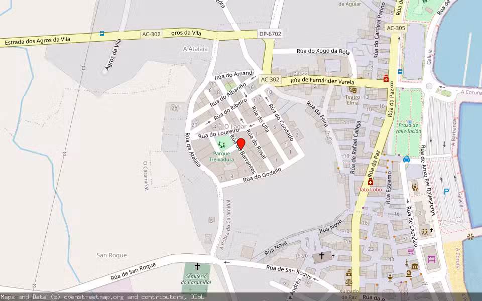 Mapa de Subasta Inmueble (Vivienda) en A Pobra Do Caramiñal, A Coruña