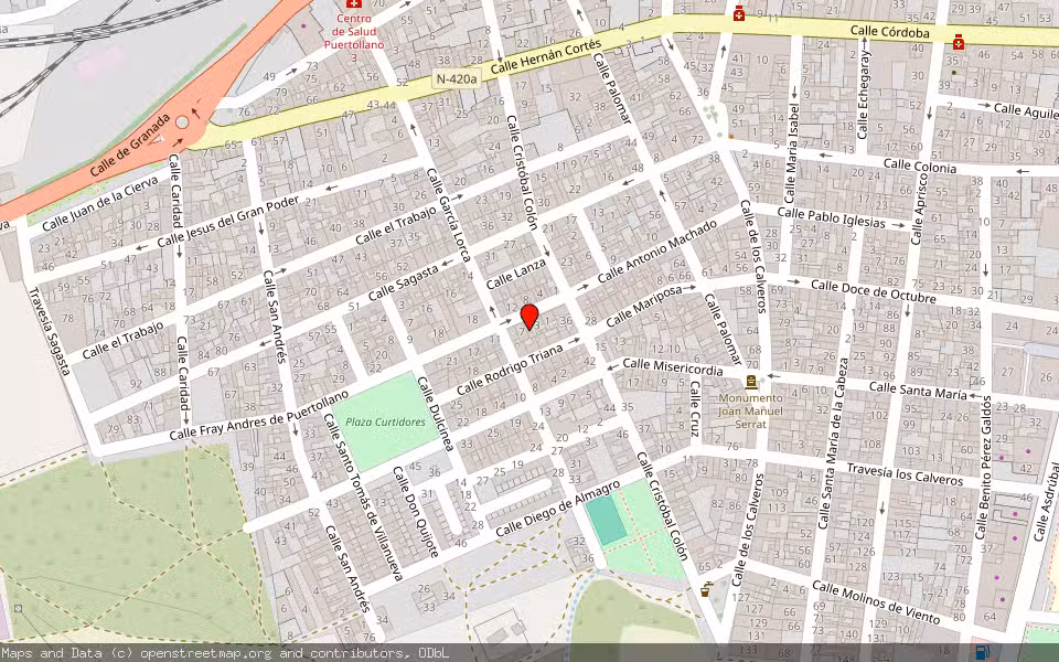 Mapa de Subasta Inmueble (Vivienda) en Puertollano, Ciudad Real