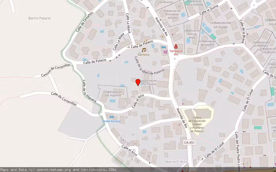 Mapa de Subasta Inmueble (Garaje) en Noja, Cantabria
