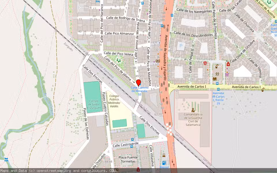 Mapa de Subasta Inmueble (Vivienda) en Salamanca