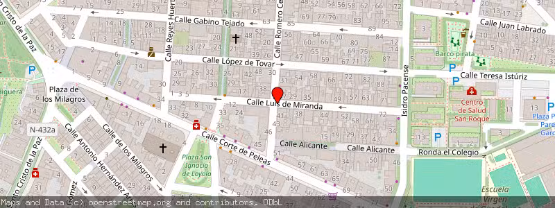 Mapa de Subasta de Inmueble (Local comercial) en Badajoz, Badajoz 
