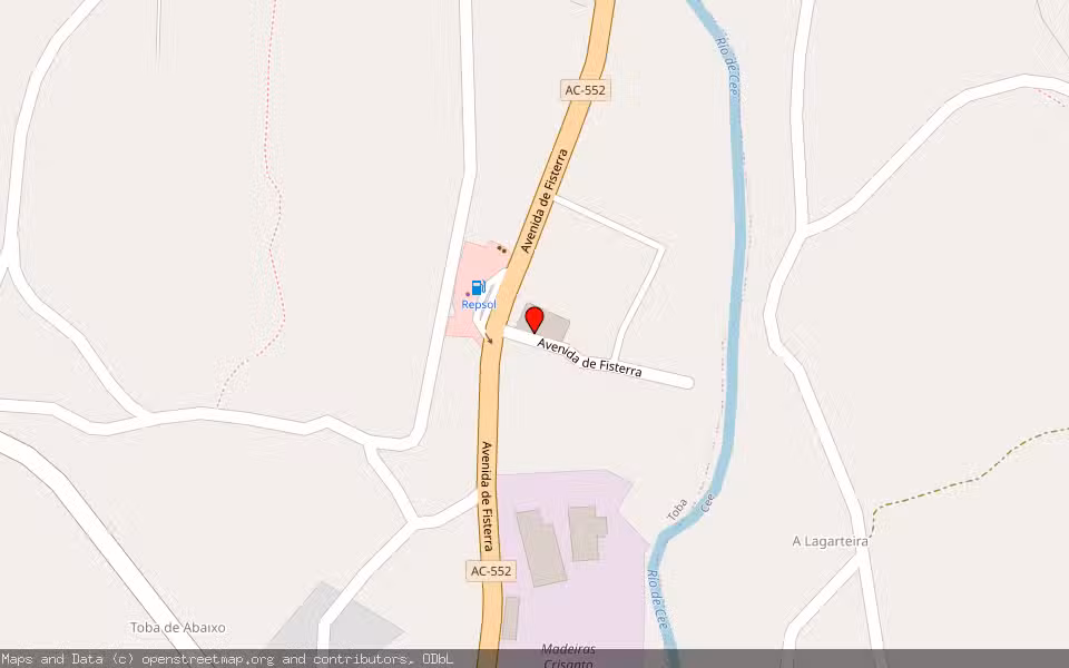 Mapa de Subasta Inmueble (Vivienda) en Cee, A Coruña