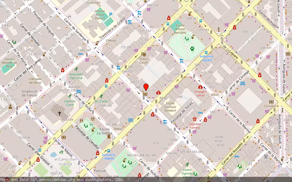 Mapa de Subasta Inmueble (Vivienda) en Barcelona