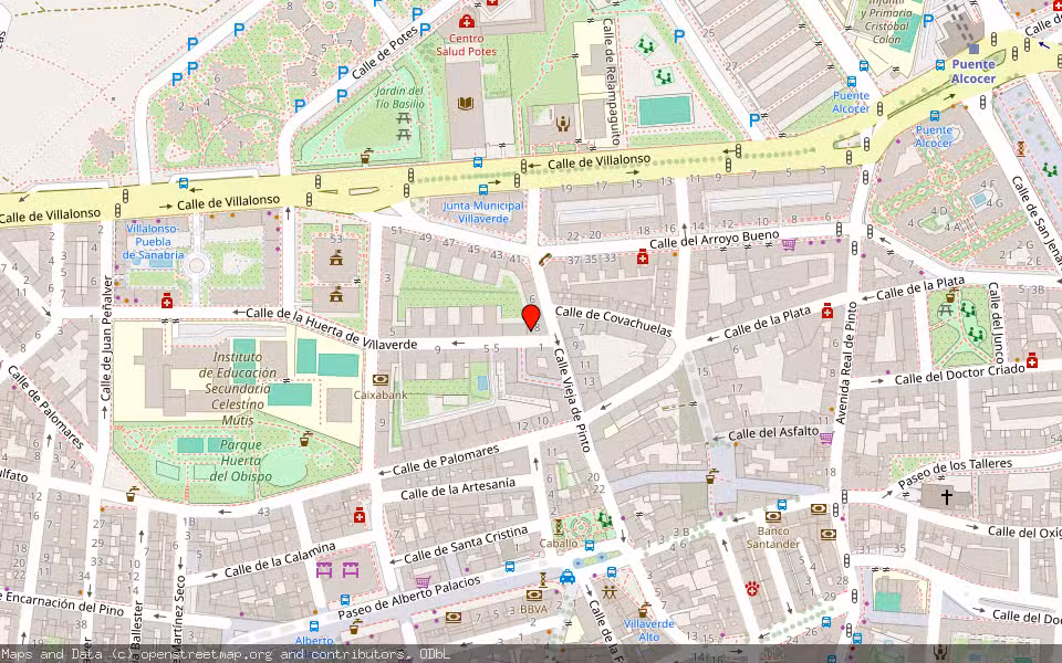 Mapa de Subasta Inmueble (Vivienda) en Villaverde, Madrid