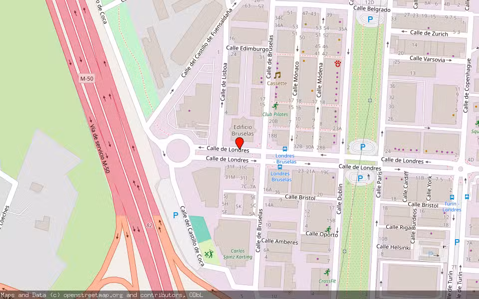 Mapa de Subasta Inmueble (Garaje) en Las Rozas, Madrid