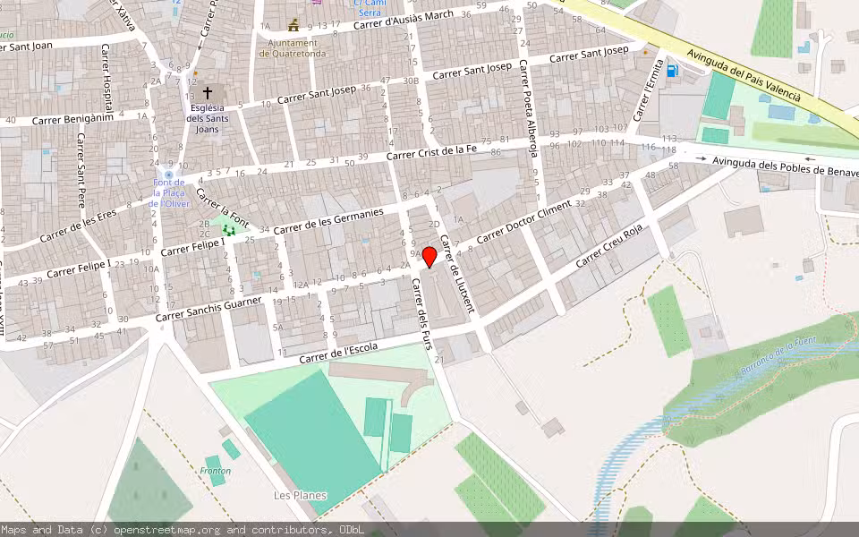 Mapa de Subasta Inmueble (Vivienda) en Quatretonda, Valencia/València