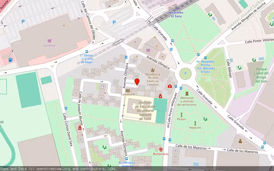 Mapa de Subasta Inmueble (Local comercial) en Mostoles, Madrid