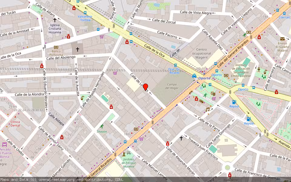 Mapa de Subasta Inmueble (Garaje) en Madrid
