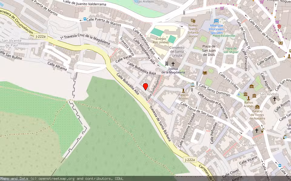 Mapa de Subasta Inmueble (Vivienda) en Jaen, Jaén