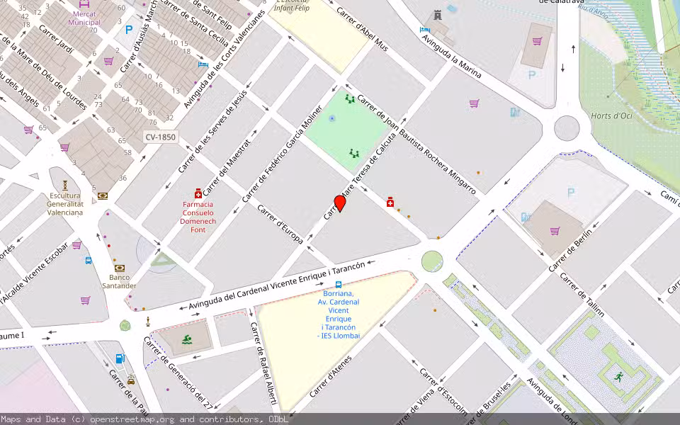 Mapa de Subasta Inmueble (Vivienda) en Burriana, Castellón/Castelló