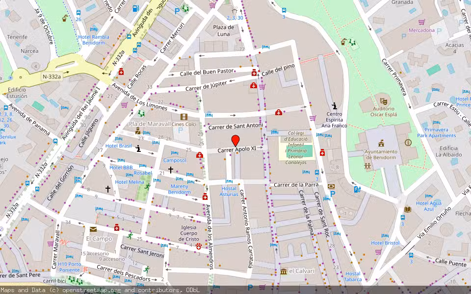 Mapa de Subasta Inmueble (Vivienda) en Benidorm, Alicante/Alacant